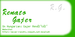 renato gajer business card